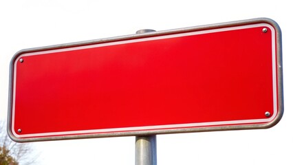 red street sign, cut out

