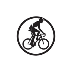 Obraz premium silhouette of a person riding a bike
