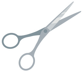 シンプルな開いたハサミのベクターイラストアイコン／Simple open scissors vector illustration icon
