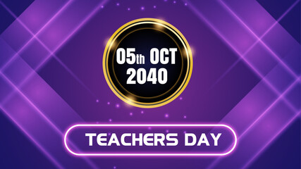 Teachers day lettering vector isolated
