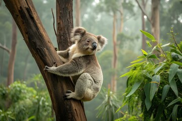 Obraz premium Koala sitting on a tree