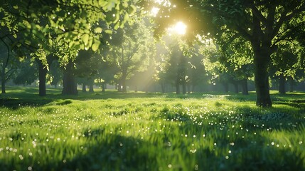 Obraz premium sunset in the park