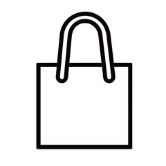 Minimalistic Tote Shopping Bag Retail Purse for Sale Icon Symbol