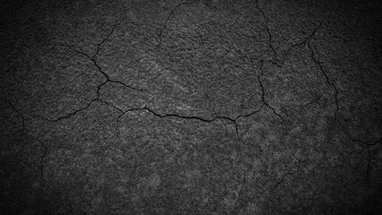 Obraz premium Textured Black Surface with Cracks and Imperfections in Detail