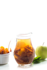 Homemade vitamin compote with mint