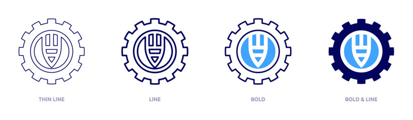 Retail manager icon in 4 different styles. Thin Line, Line, Bold, and Bold Line. Duotone style. Editable stroke