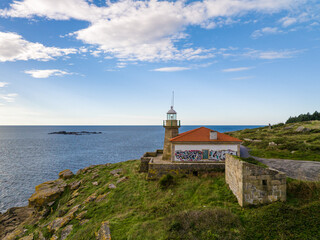 Faro Monte Louro en Punta Queixal de Muros, Galicia