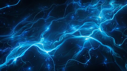 Abstract Blue Energy Lines Background