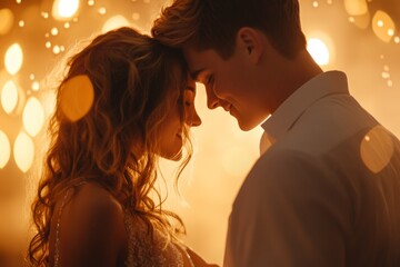 A couple dancing together in their living room, surrounded by soft sunlight and an open window with a fresh breeze