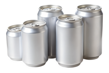 cans isolated on white background