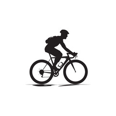 Fototapeta premium silhouette of a person riding a bike
