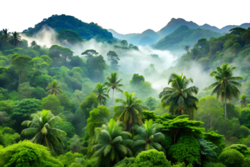 landscape with trees and clouds