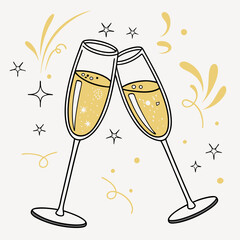 glasses of champagne