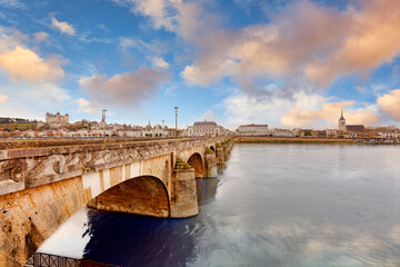 Saumur town in France.