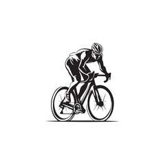 silhouette of a person riding a bike