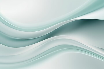 Obraz premium Elegant abstract gradient banner featuring white, green, and aquamarine tones for modern design