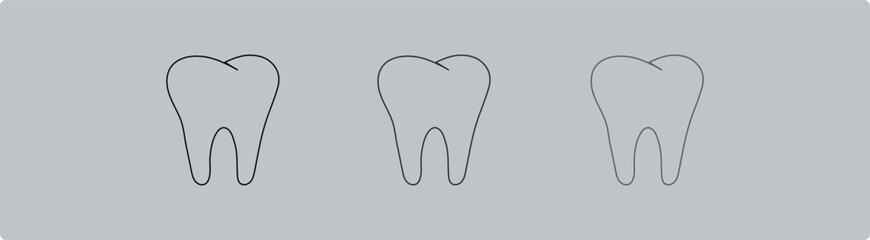 Tooth shape symbol vector, Tooth icon. Black, minimalist icon isolated