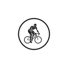 Obraz premium silhouette of a person riding a bike