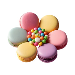 Obraz premium Surreal food art giant purple flower