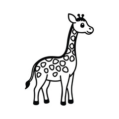 a cute giraffe vector illustration 