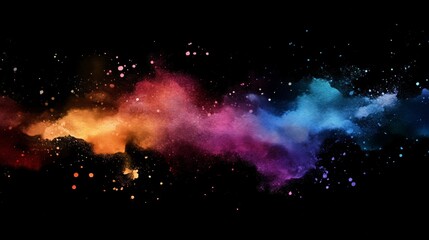 Fototapeta premium Multicolor watercolor splash template for creative designs.