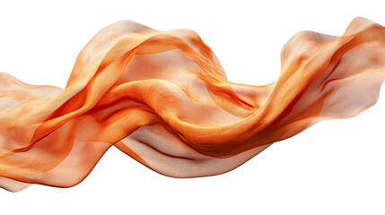 Flowing Amber Fabric: A luxurious, amber-colored fabric flows elegantly, creating a dynamic and sensual wave. The subtle color variations and smooth texture are highlighted against a clean backdrop. 