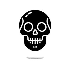 Obraz premium skulls icon black and white