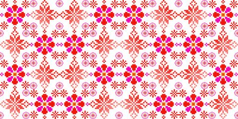 seamless pattern pink background vector 