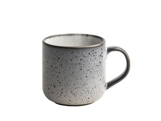 Isolated Speckled Gray Ceramic Mug