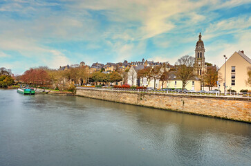 The medieval old city of Le Mans, France