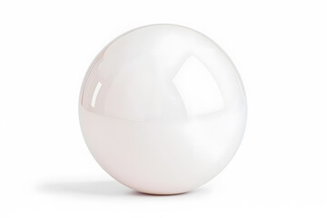 White color glass ball, isolated on a white background