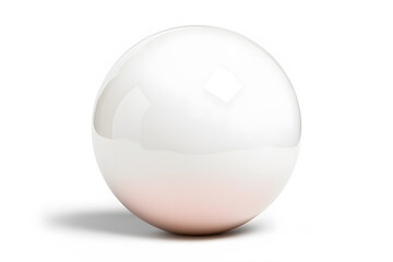White color glass ball, isolated on a white background