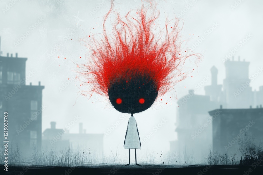 Aufkleber a pixel art animation of a character stomping in anger, with red lines radiating from their head and