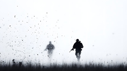 A symbolic image representing a ceasefire agreement, with two hands shaking in front of a backdrop of peaceful nature, conveying the end of conflict and the beginning of reconciliation.
