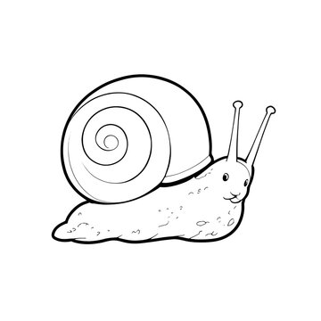 recommend clip art: Easy and Bold Snail Coloring Page