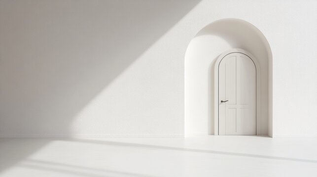 Minimalist Wellness Design Sunlit Hospital Corridor with Greenery for National Immune System Day - Spring Health and Earth Day Aesthetics in Healthcare Environments