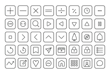 linear set of buttons