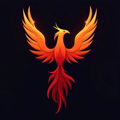 Futuristic Phoenix Logo Design