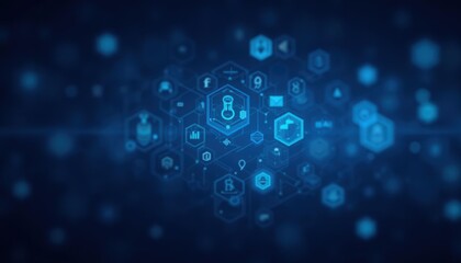 Obraz premium Abstract Digital Network and Global Communication Concept