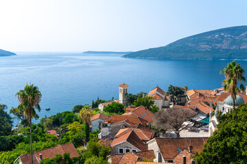 view on old town on Herceg Novi in Montenegro