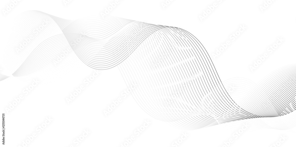 Poster vector abstract technology flow grid blend curve wave line digital isolated energy, music dynamic gr