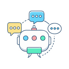 chatbot icon, chatbot vector illustration-simple illustration of chatbot, perfect for chatbot logos and icons