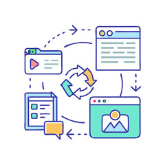 content syndication icon, content syndication vector illustration-simple illustration of content syndication, perfect for content syndication logos and icons