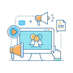 digital campaign icon, digital campaign vector illustration-simple illustration of digital campaign, perfect for digital campaign logos and icons