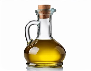 bottle of olive oil and olives white background 