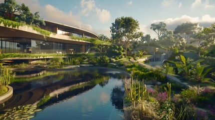 Fototapeta premium garden in the morning