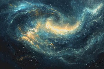 Colorful nebula in deep space with vivid gas clouds and stars creating a stunning cosmic landscape of the universe