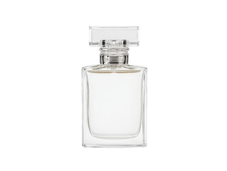 Isolated Clear Glass Perfume Bottle