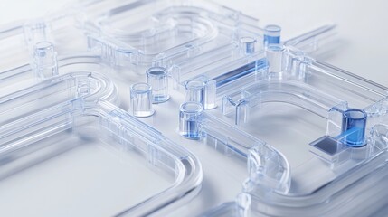 Intricate Clear Tubing System: A Detailed Close-Up Visualization