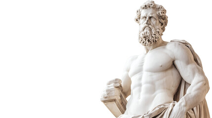 Obraz premium statue of david isolated on a white background